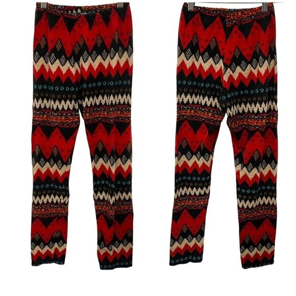 Earthbound Trading Co Aztec Boho Printed High Waisted Leggings Pants Pattern - Picture 1 of 9